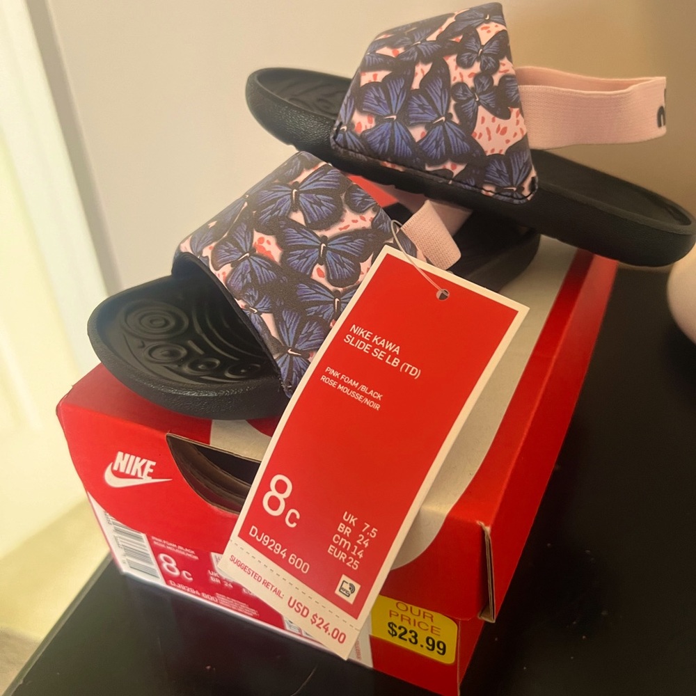 NWT- Nike Kawa Slides 8c